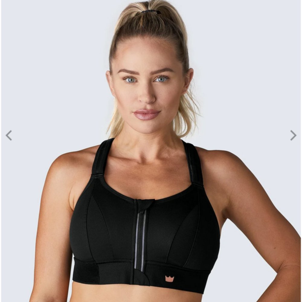 SheFit Ultimate Sports Bra High Impact, Black, size 1 Luxe / XL